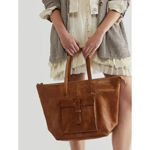 Free People We The Free Heritage Soft Leather Cognac